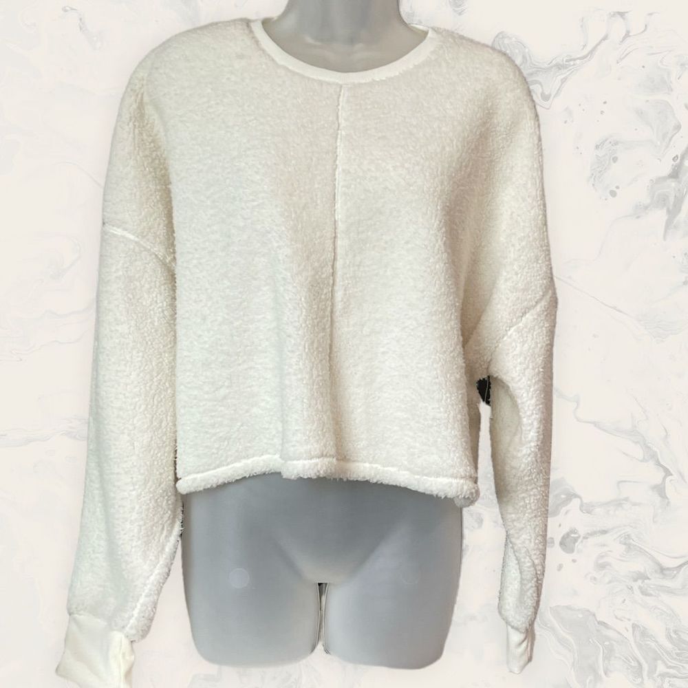 NWT BP. High Pile Fleece Sweatshirt - Size 2XL - Ivory